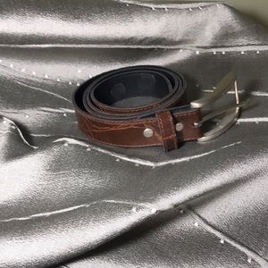 Brown distressed leather belt